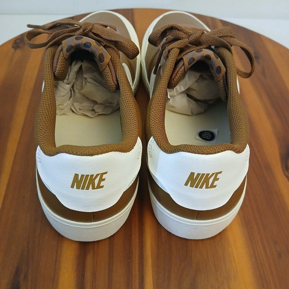 Nike Court Shot Mens 8 British‎ Tan Low Top Board Shoes Sneakers FQ8146-201